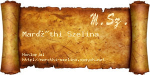 Maróthi Szelina névjegykártya